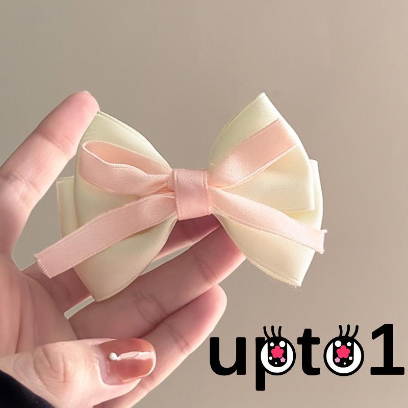 Kẹp Tóc Nơ satin Nhỏ Xinh Đáng Yêu Cho Nữ