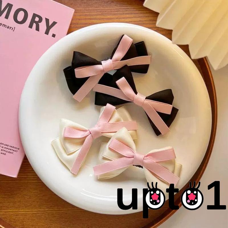 Kẹp Tóc Nơ satin Nhỏ Xinh Đáng Yêu Cho Nữ