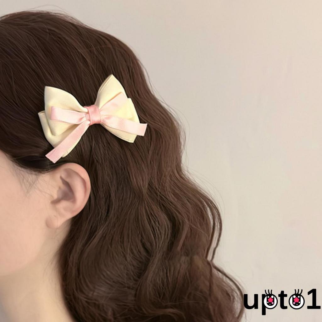 Kẹp Tóc Nơ satin Nhỏ Xinh Đáng Yêu Cho Nữ