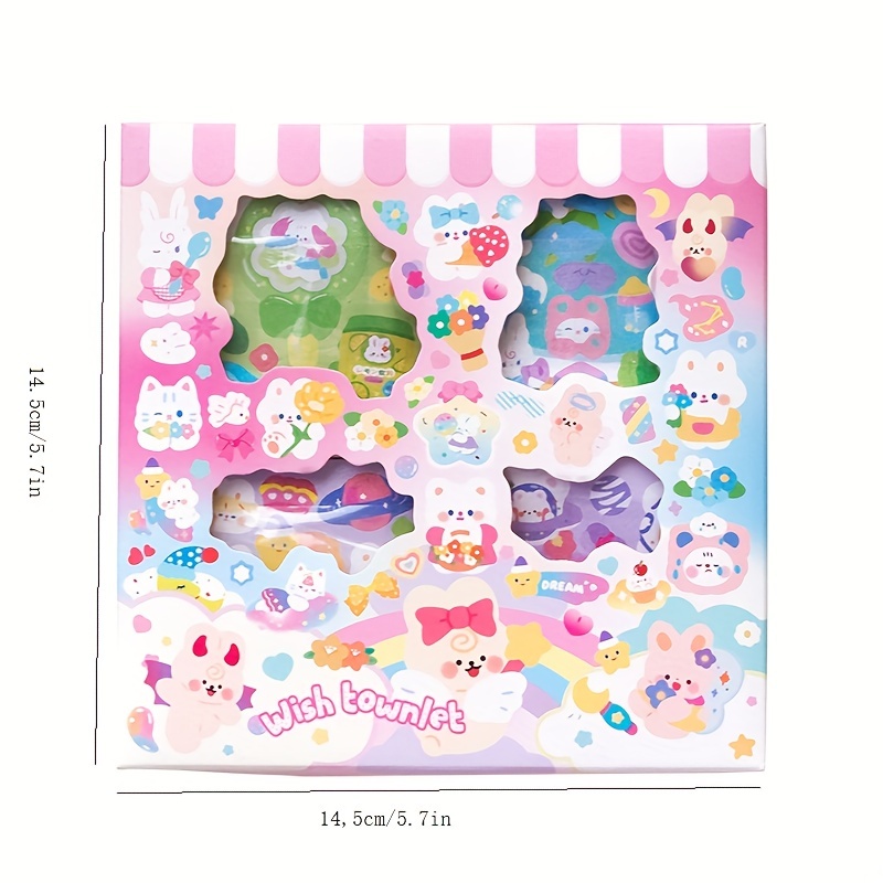 Mohamm Set 10 Tấm Sticker Dán Trang Trí Sổ Tay diy Hình Động Vật Dễ Thương Sáng Tạo