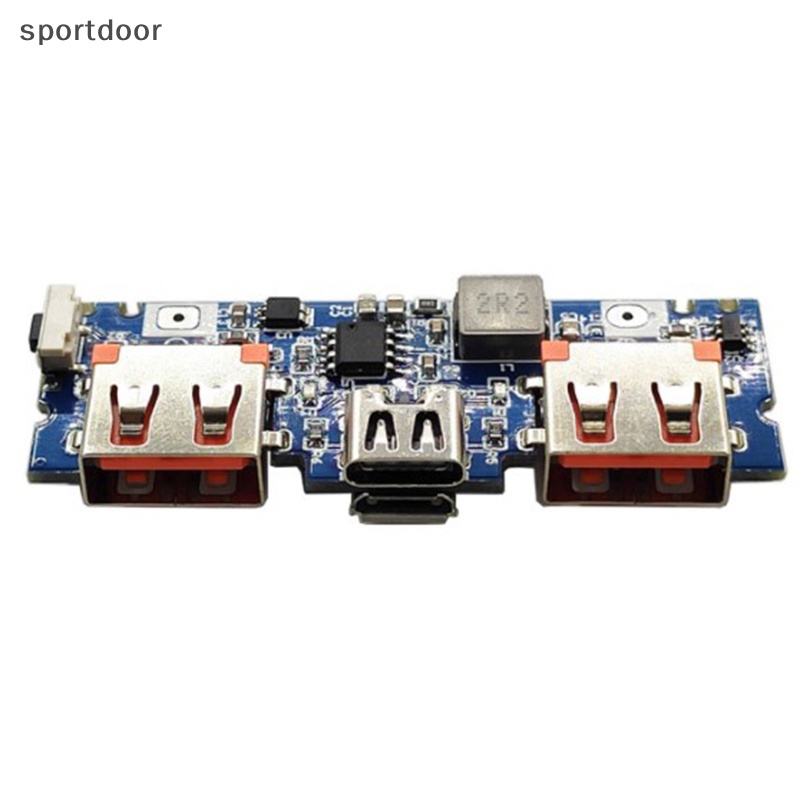Bảng Mạch Sạc usb Kép 5v 2.4a micro / type-c usb 18650 Có Đèn led