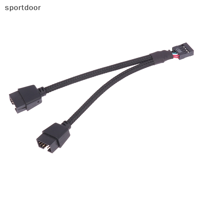 1 Dây Cáp Nối Dài Cổng usb 9 pin 1 female Sang 2 male y hd Cho pc diy 15cm