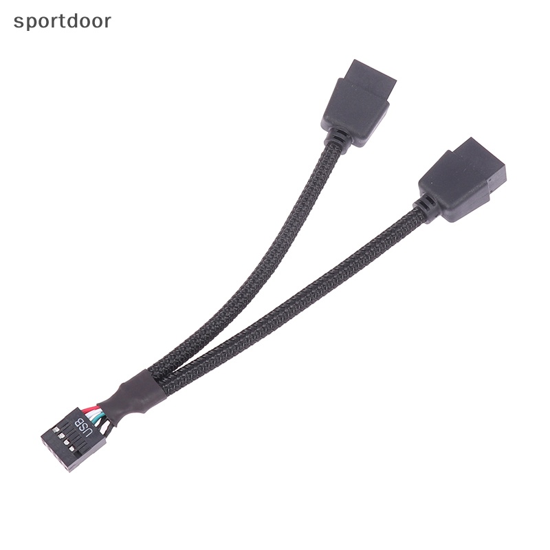 1 Dây Cáp Nối Dài Cổng usb 9 pin 1 female Sang 2 male y hd Cho pc diy 15cm