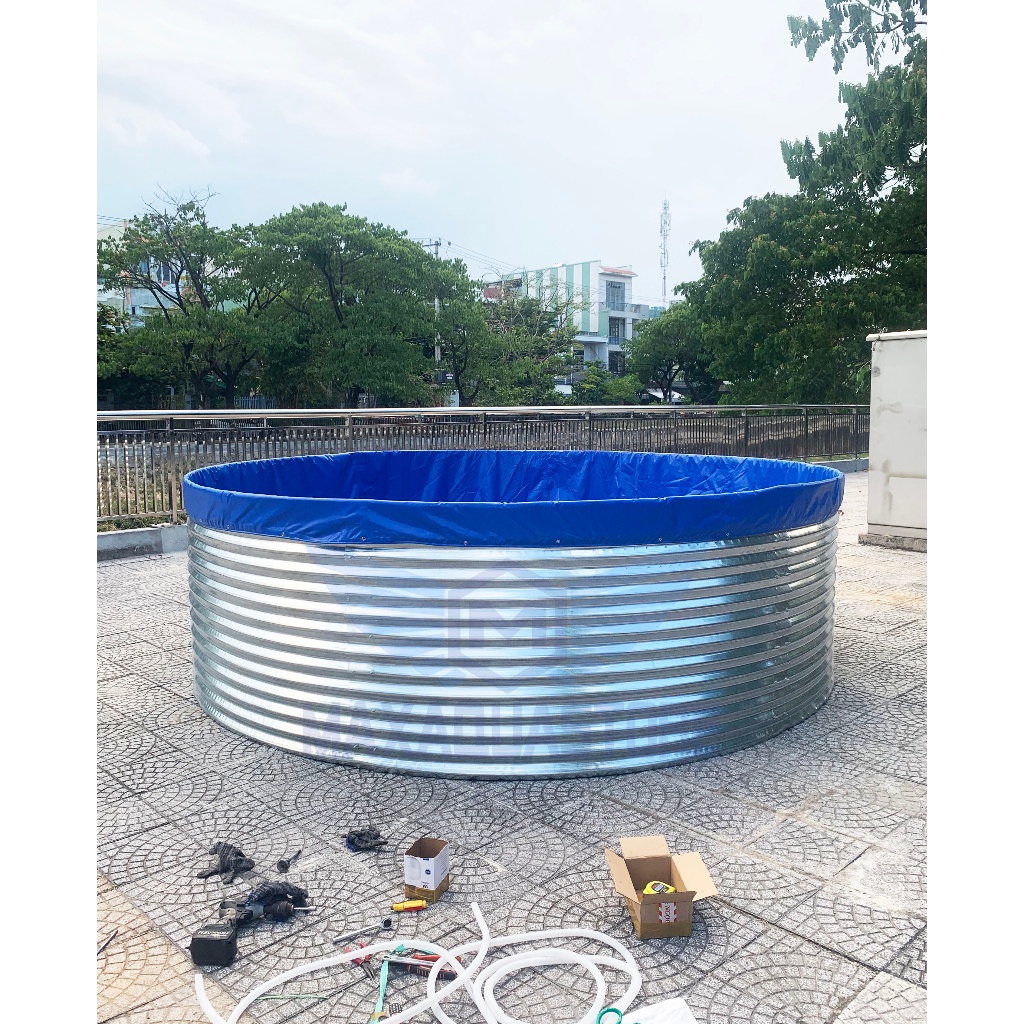 Bể bạt khung kẽm đường kính D2-D14 cao 1.1 - 2.1m thương hiệu MAXTANK