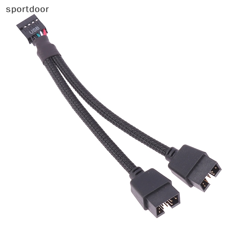 1 Dây Cáp Nối Dài Cổng usb 9 pin 1 female Sang 2 male y hd Cho pc diy 15cm
