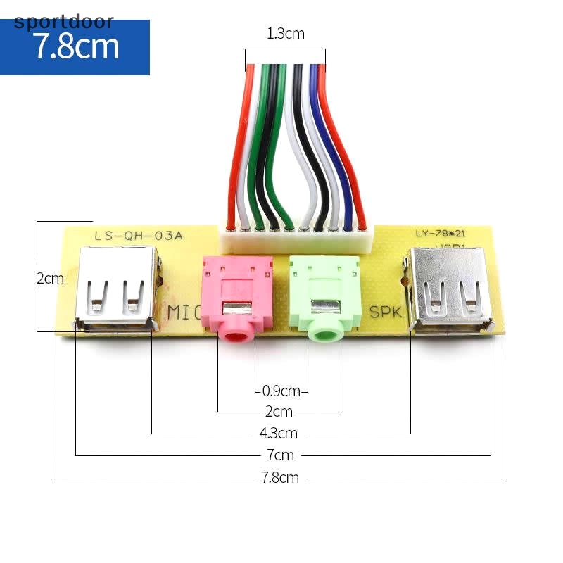 1 jack Cắm Âm Thanh usb Phía Trước Cho Máy Tính