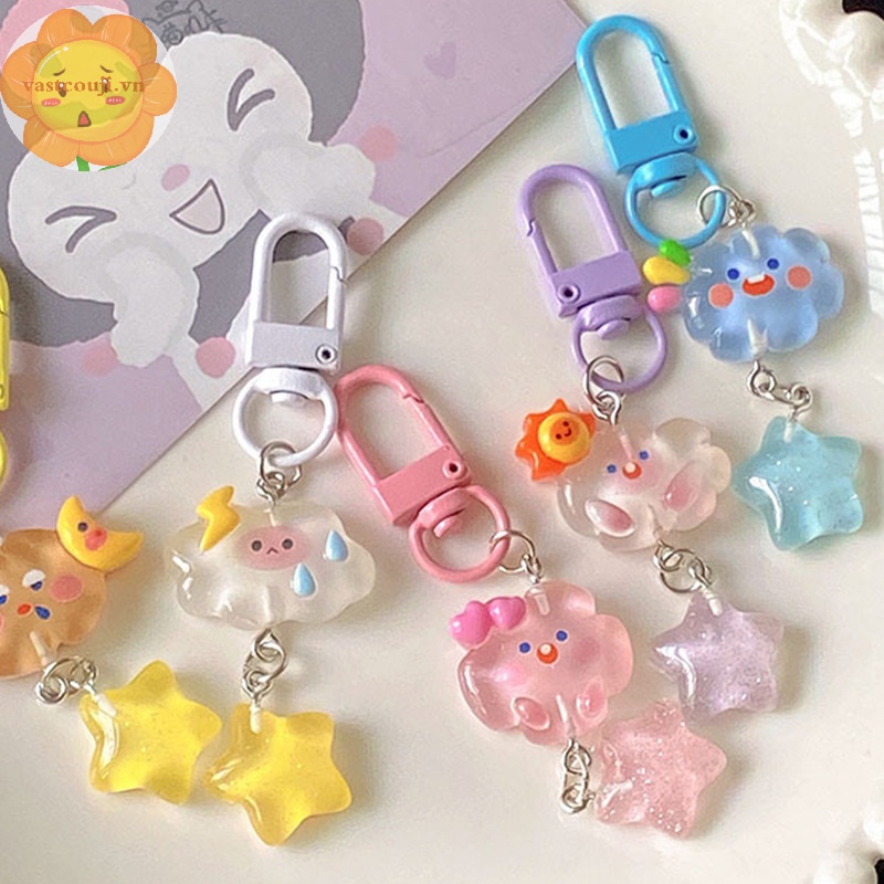 Vastji 1 Móc Khóa Hình Đám Mây / Ngôi Sao Dễ Thương Xinh Xắn vn