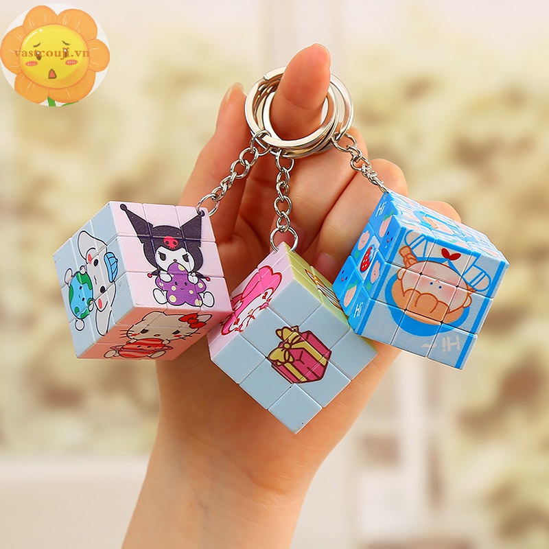 Móc Khóa Hình Khối Rubik Nhỏ Nhắn Dễ Thương