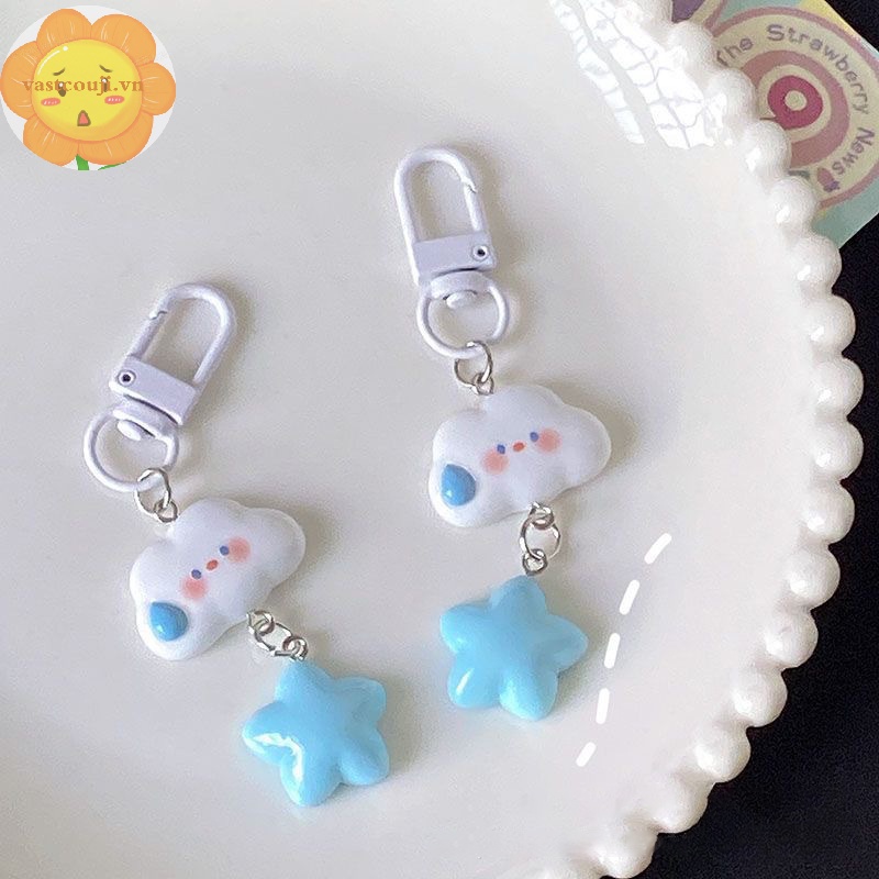 Vastji 1 Móc Khóa Hình Đám Mây / Ngôi Sao Dễ Thương Xinh Xắn vn