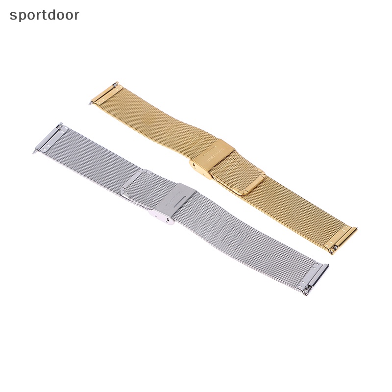 Dây Đeo Đồng Hồ Bằng Thép Không Gỉ Dạng Lưới 18-22mm Tháo Gỡ Nhanh