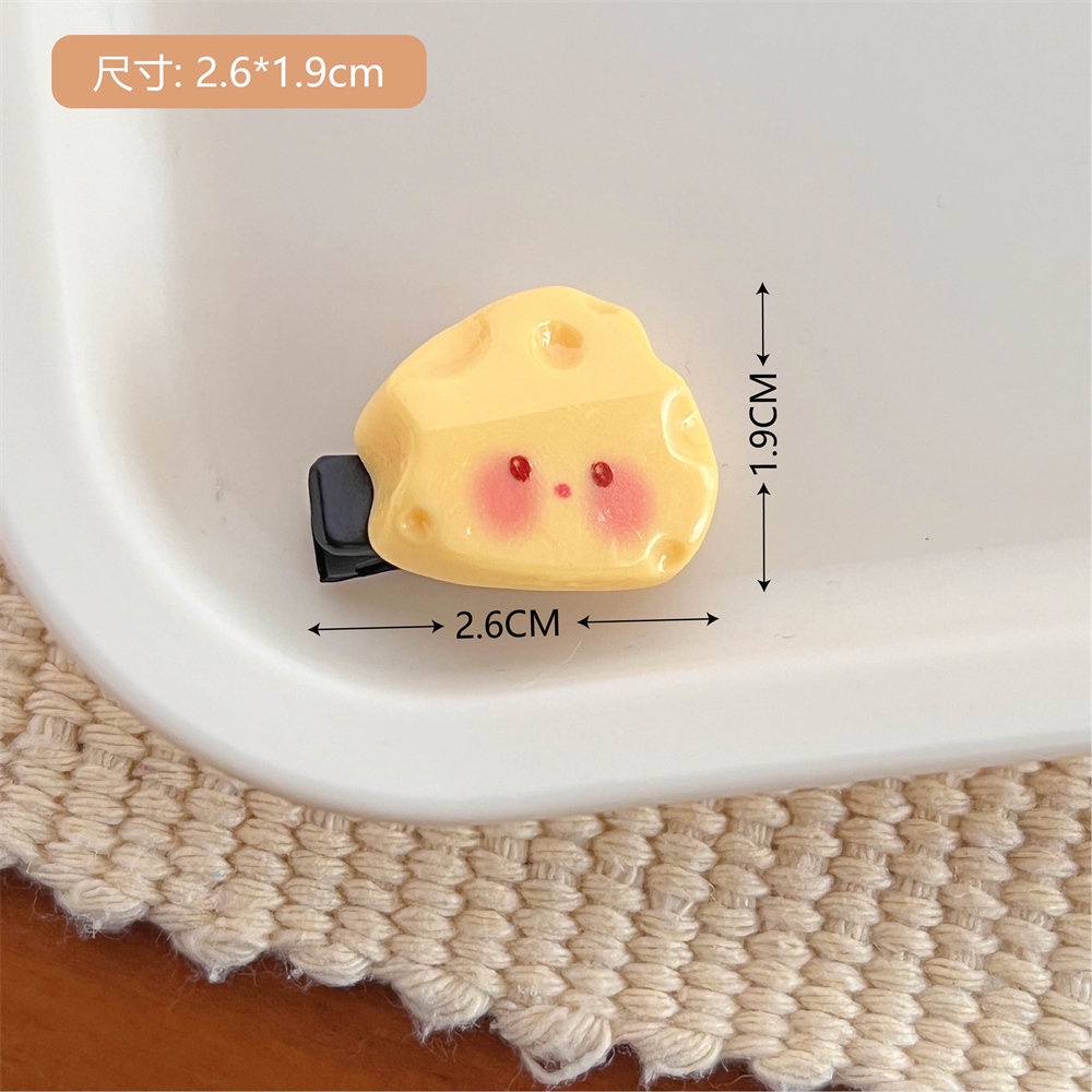 Hoạt Hình Kẹp Tóc Hình Phô Mai Dễ Thương