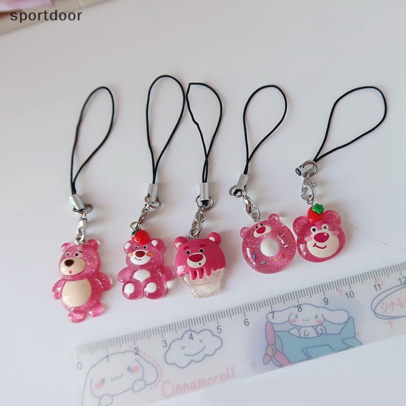 Dây Đeo Điện Thoại Mặt Hình Gấu Hoạt Hình Dễ Thương Chống Thất Lạc