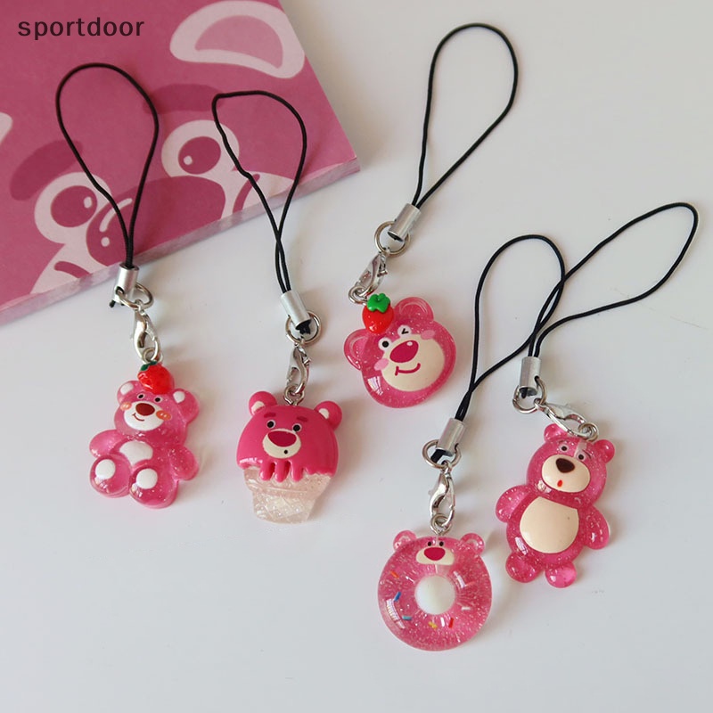 Dây Đeo Điện Thoại Mặt Hình Gấu Hoạt Hình Dễ Thương Chống Thất Lạc