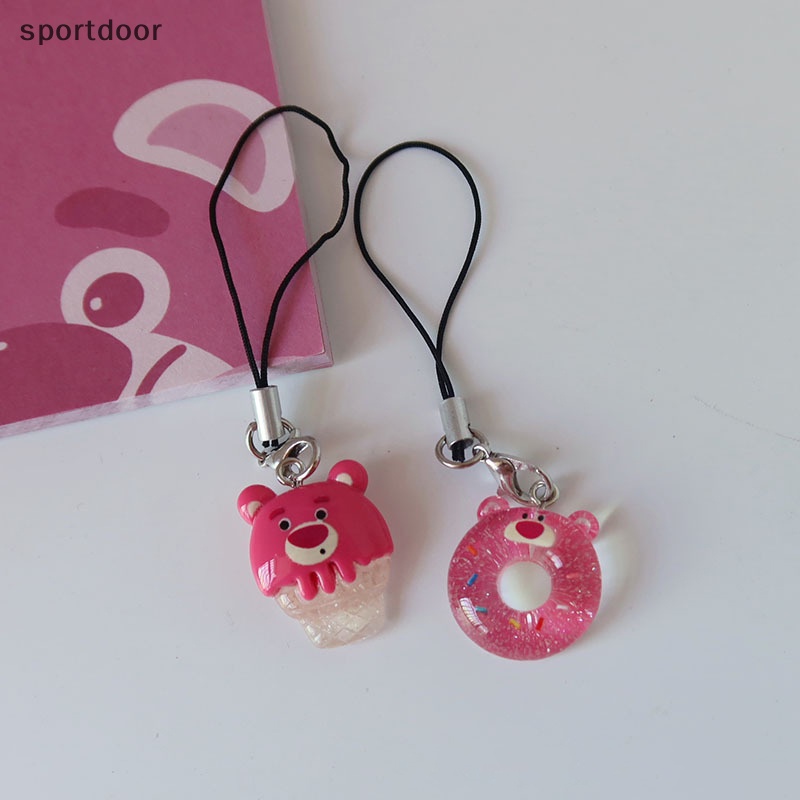 Dây Đeo Điện Thoại Mặt Hình Gấu Hoạt Hình Dễ Thương Chống Thất Lạc