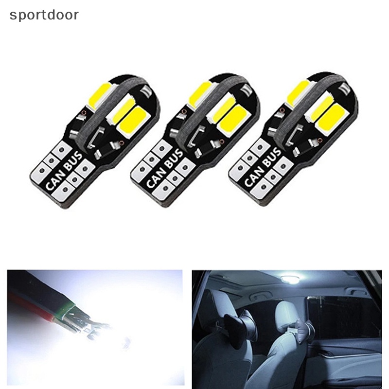 Set 10 Bóng Đèn led canbus 5730 8smd 12v 6000k w5w t10 Chuyên Dụng Cho Xe Hơi