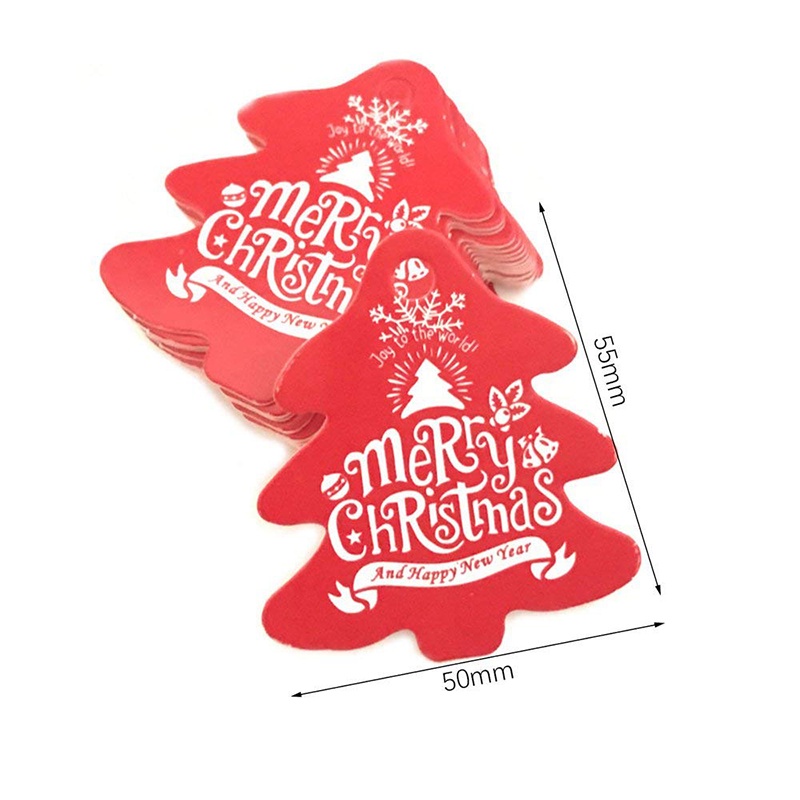 Set 100 Thẻ Giấy Treo Trang Trí Cây Thông Giáng Sinh