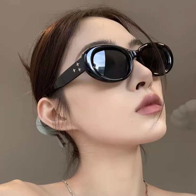 We flower Kính Mát Gọng oval Chống Tia uv400 Thời Trang Cho Cả Nam Và Nữ