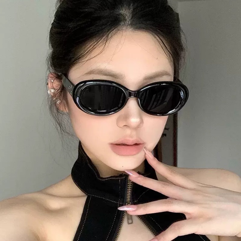 We flower Kính Mát Gọng oval Chống Tia uv400 Thời Trang Cho Cả Nam Và Nữ