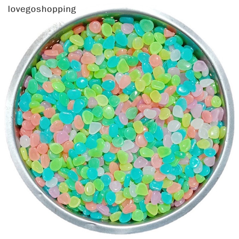 Túi 100 Viên Đá Dạ Quang Nhiều Màu Trang Trí Hồ Cá Sân Vườn vn