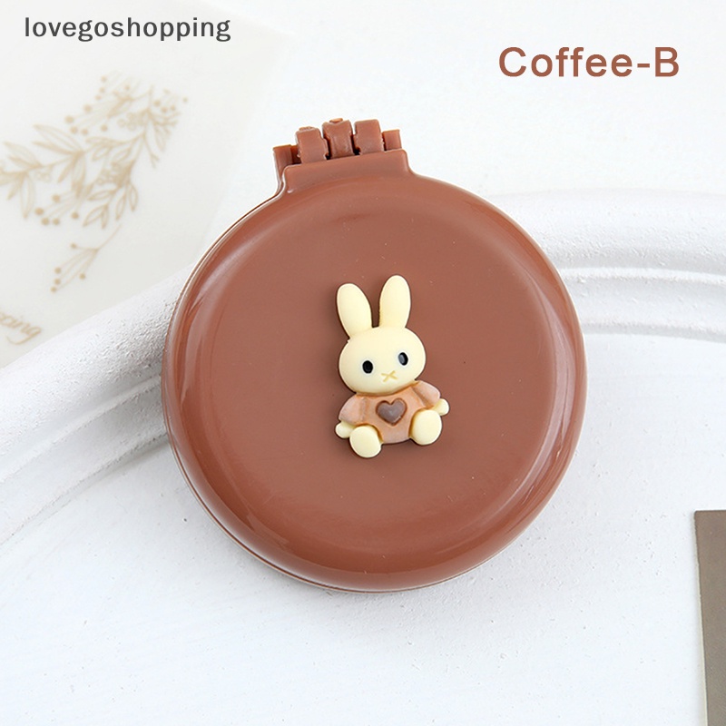 Lược Chải Tóc Mát Xa Nhỏ Gọn Có Gương Hình Gấu / Thỏ Đáng Yêu Có Thể Gập Lại Cho Bé Gái vn