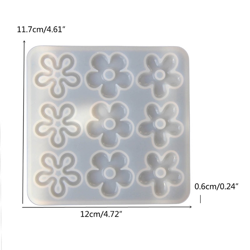 Ivy Khuôn silicone Hình Hoa Pha Lê Làm Mặt Vòng cổ Thủ Công diy Tinh Tế Moo
