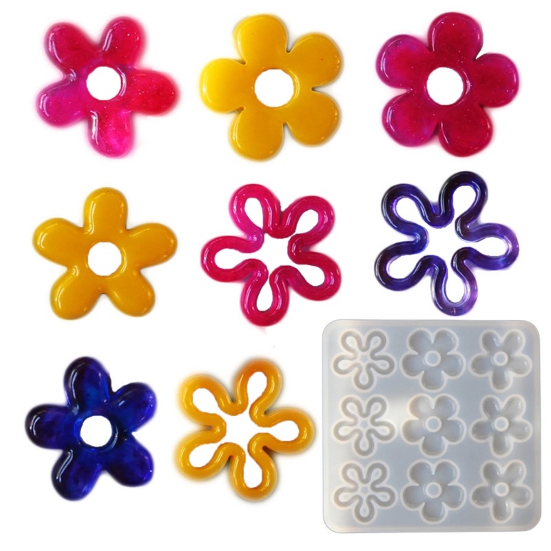 Ivy Khuôn silicone Hình Hoa Pha Lê Làm Mặt Vòng cổ Thủ Công diy Tinh Tế Moo