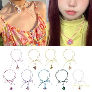 Vòng Cổ choker Mặt Hoa Nhiều Màu Sắc Thanh Lịch
