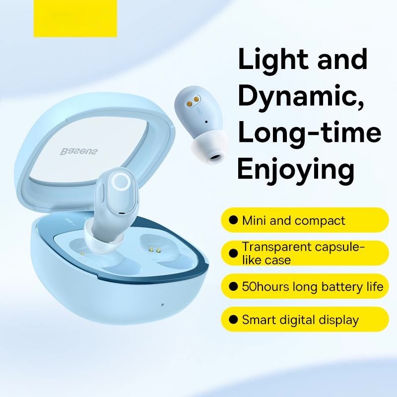 Tai nghe Bluetooth Bowie WM02 Wireless Bluetooth 5.3 Sạc nhanh Pin siêu dài có màn hình LED, Cáp sạc