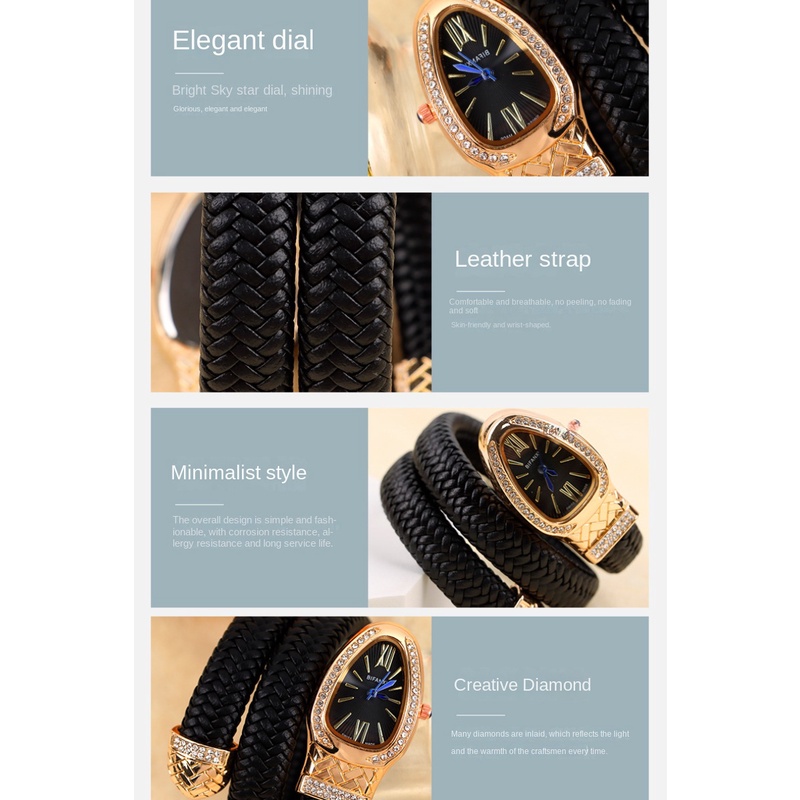 Đồng Hồ Nữ Dây Da Rắn Độc Đáo