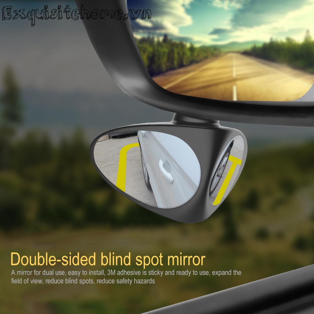 Gương Chiếu Hậu Hai Mặt Xoay 360 Độ Chống Điểm Mù Cho Xe Hơi