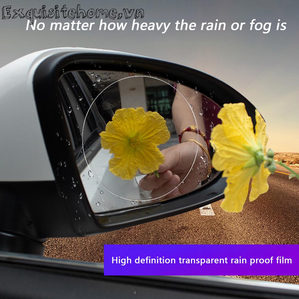 Bộ 2 Miếng Phim Dán Bảo Vệ Gương Chiếu Hậu Xe Hơi Chống Sương Mù / Nước Mưa Tiện Dụng