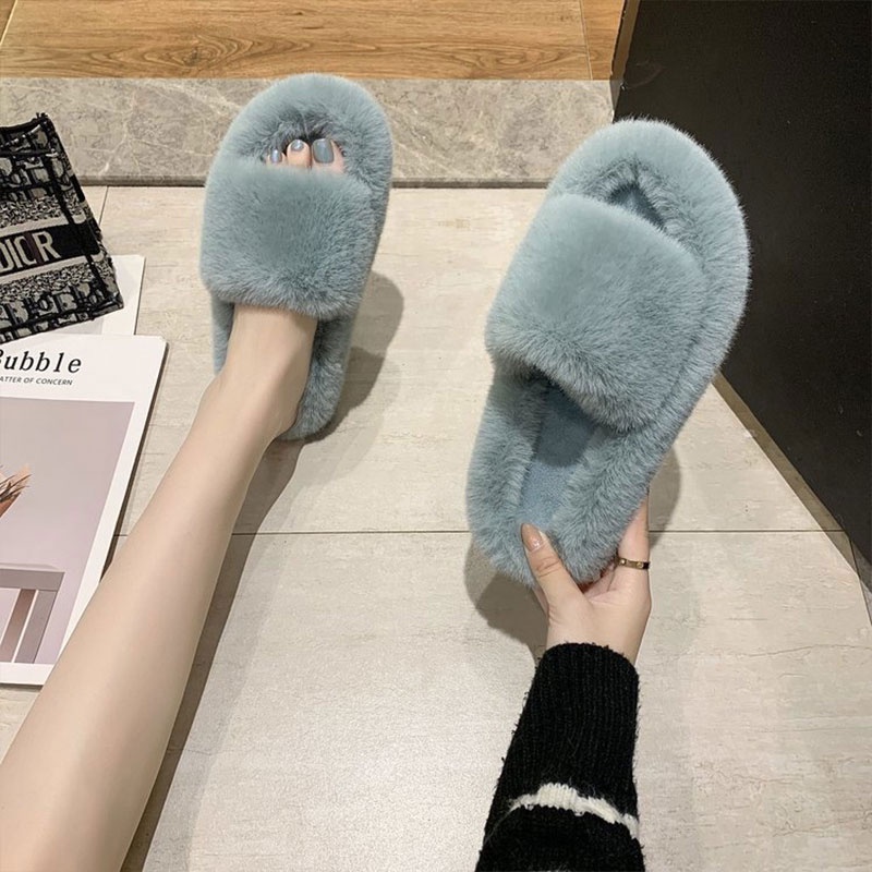 HUAHUA  Dép Bông Đi Trong Nhà Hình Trái Tim Dễ Thương Cho Nữ