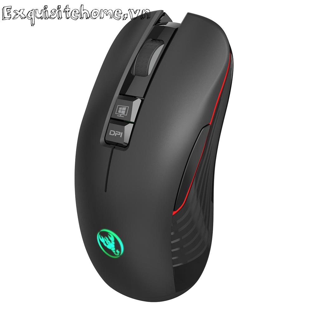 Chuột gaming hxsj t30 Không Dây 3600Dpi 7 MàU, SạC LạI Được