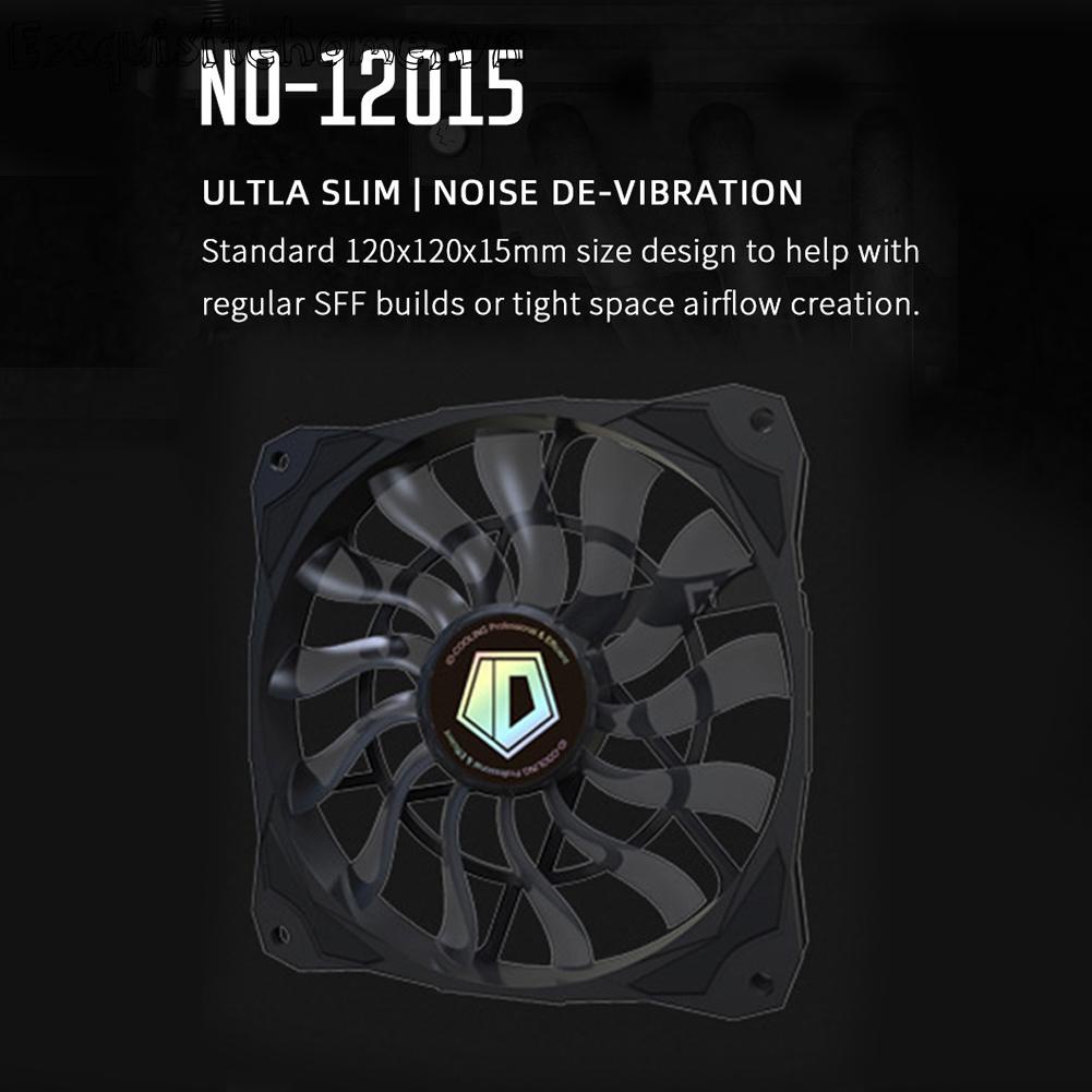 Quạt Tản Nhiệt Làm Mát 12cm Cho pc case chassis cpu 4Pin Im Lặng