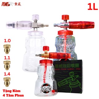 Bình foam tạo bọt tuyết cho máy rửa xe chính hãng bear force snow foam lance pro 1l