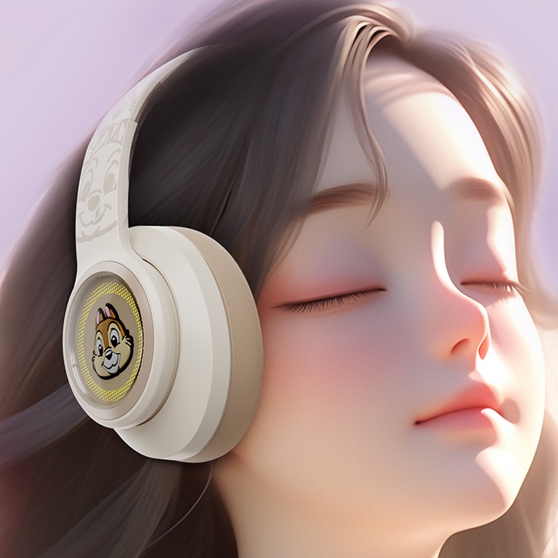 Disney Tai Nghe bluetooth 5.3 Không Dây d30 Chống Ồn Hình stitch Gấu Ngoài Hành Tinh chip Buzz Lightyear donald Có Thể Gập Lại