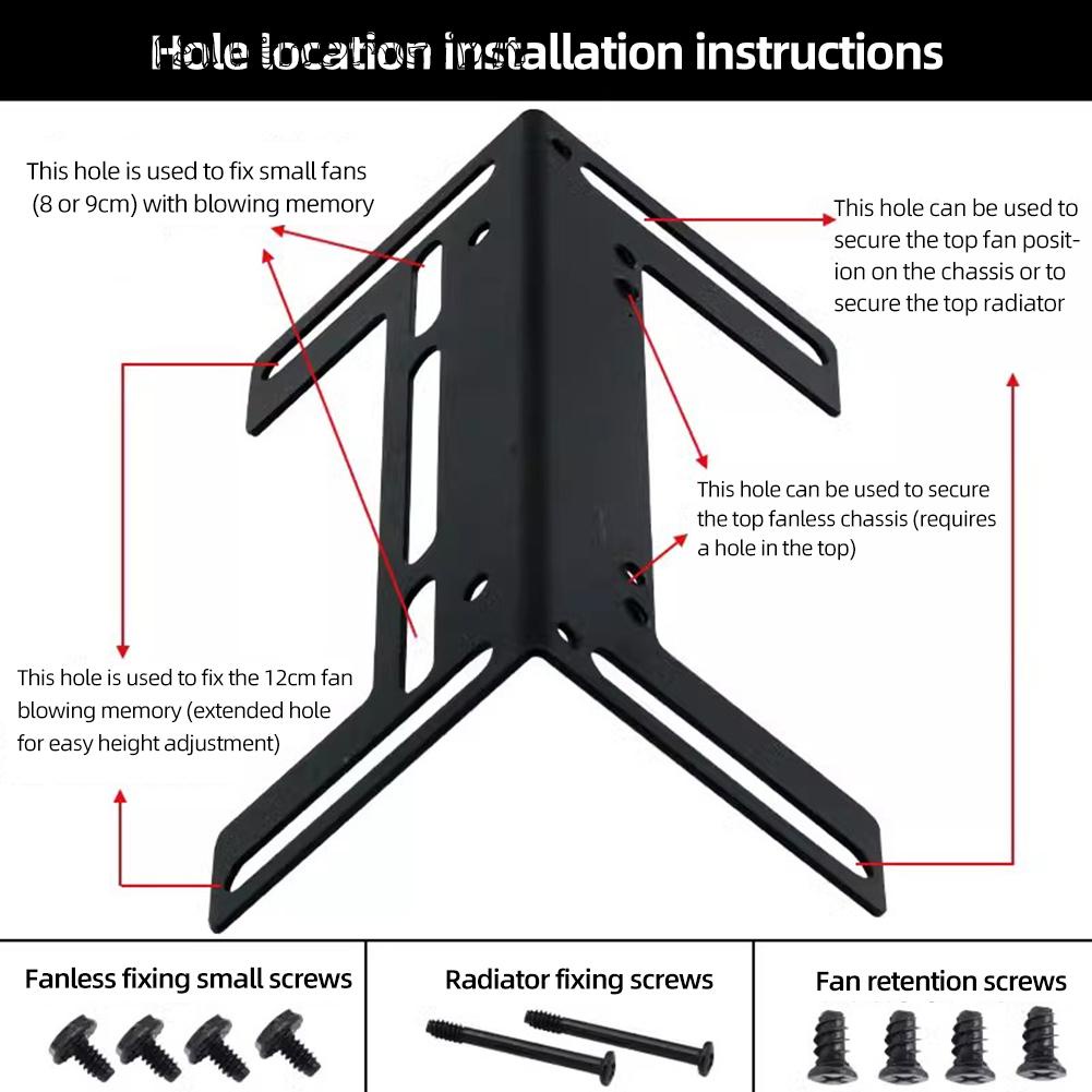 Ram Giá Đỡ Quạt Tản Nhiệt Làm Mát Bằng Kim Loại 8 / 9 / 10cm