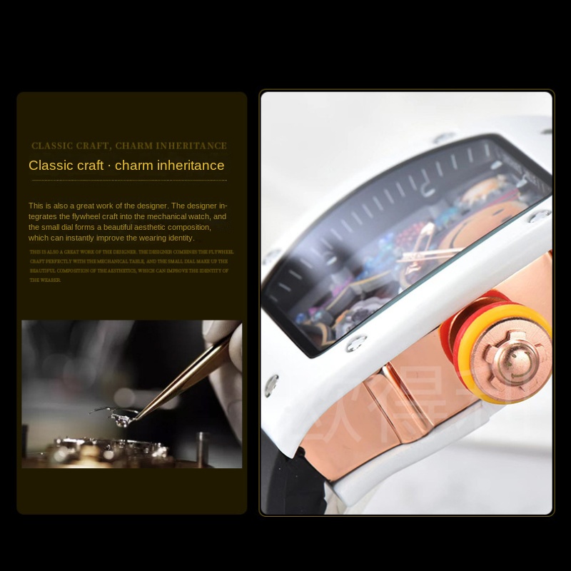 Đồng Hồ Mặt Cười Dây Sứ Trong Suốt Thời Trang Cho Nam