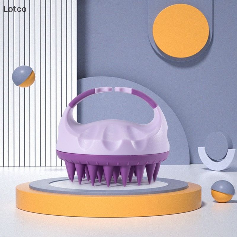 Lotco Bàn Chải Gội Đầu Bằng Silicon Hình Tròn Mềm Mại Tiện Dụng vn
