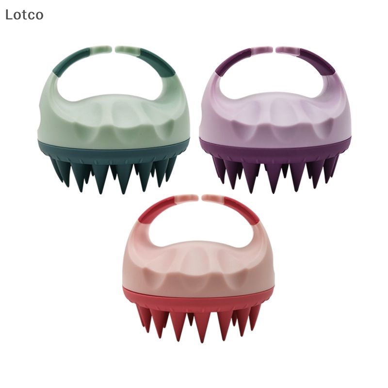 Lotco Bàn Chải Gội Đầu Bằng Silicon Hình Tròn Mềm Mại Tiện Dụng vn