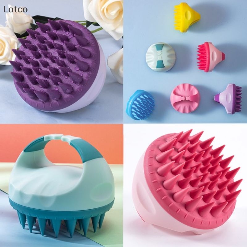 Lotco Bàn Chải Gội Đầu Bằng Silicon Hình Tròn Mềm Mại Tiện Dụng vn