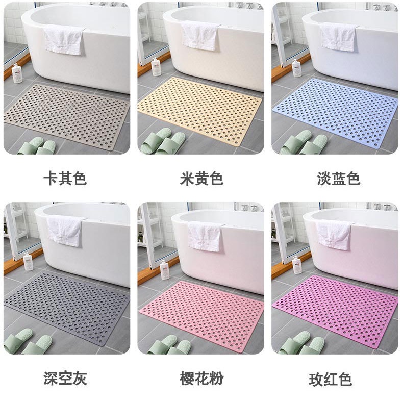 Thảm Lót Sàn Nhà Tắm Chống Trượt Hình Tổ Ong 46X79Cm * 6mm