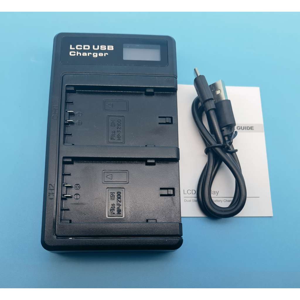 Bộ sạc pin kỹ thuật số LCD NP-FZ100 NPFZ100 FZ100 cho Sony Alpha a9, Alpha a7R III, A7R MARK 3, Alph