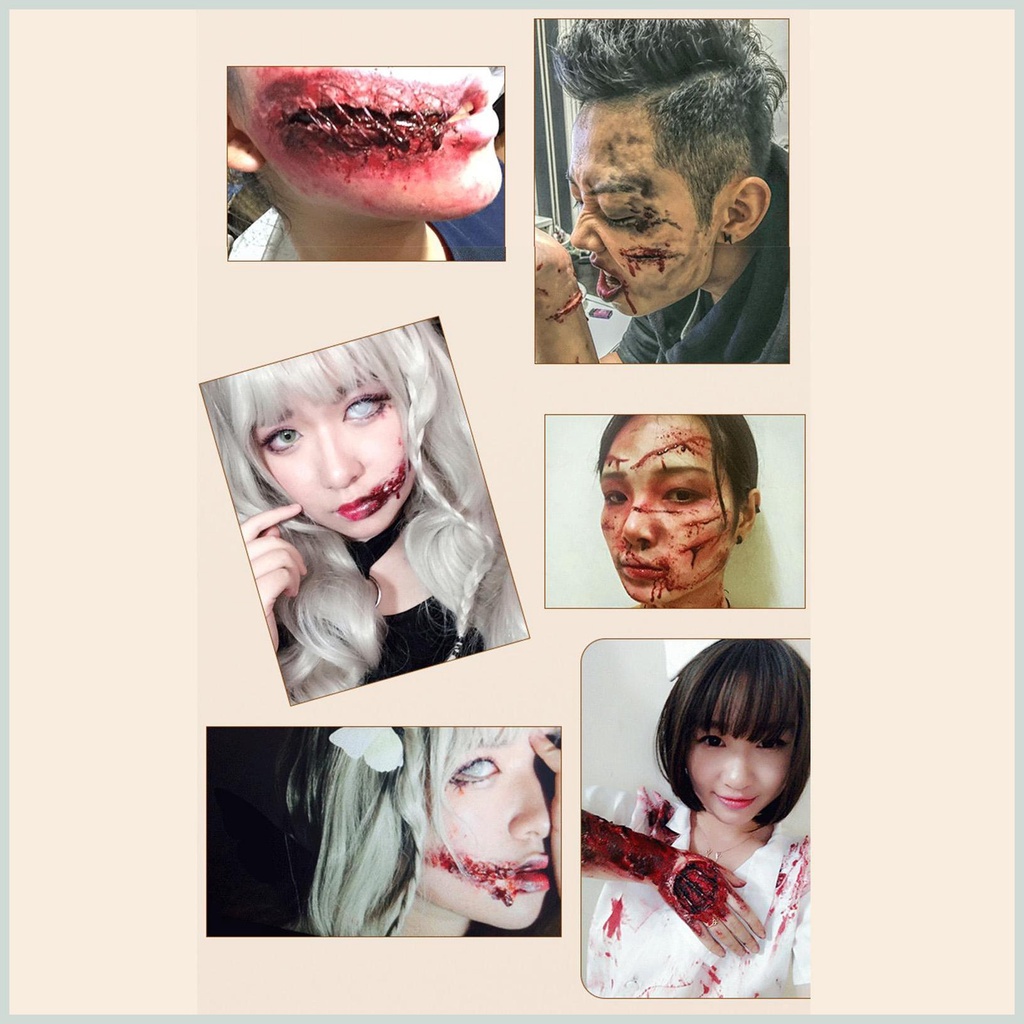 Sáp Tạo Hình Khăn Quàng Cổ Hóa Trang halloween Chuyên Nghiệp Không Gây Kích Ứng vết sẹo mô phỏng Sáp trang điểm