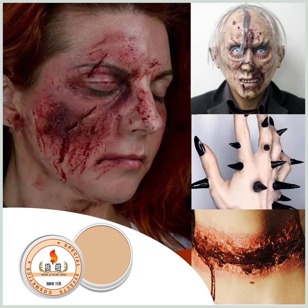 Sáp Tạo Hình Khăn Quàng Cổ Hóa Trang halloween Chuyên Nghiệp Không Gây Kích Ứng vết sẹo mô phỏng Sáp trang điểm