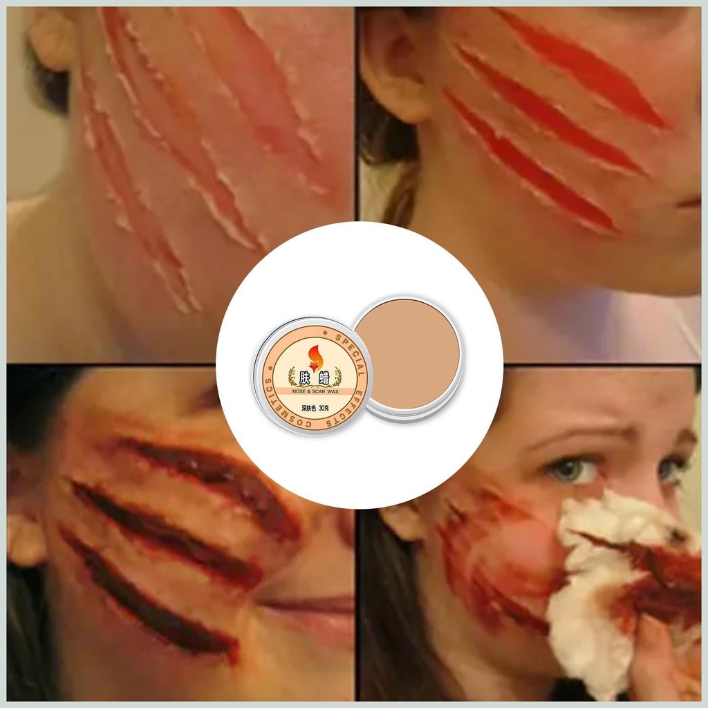 Sáp Tạo Hình Khăn Quàng Cổ Hóa Trang halloween Chuyên Nghiệp Không Gây Kích Ứng vết sẹo mô phỏng Sáp trang điểm