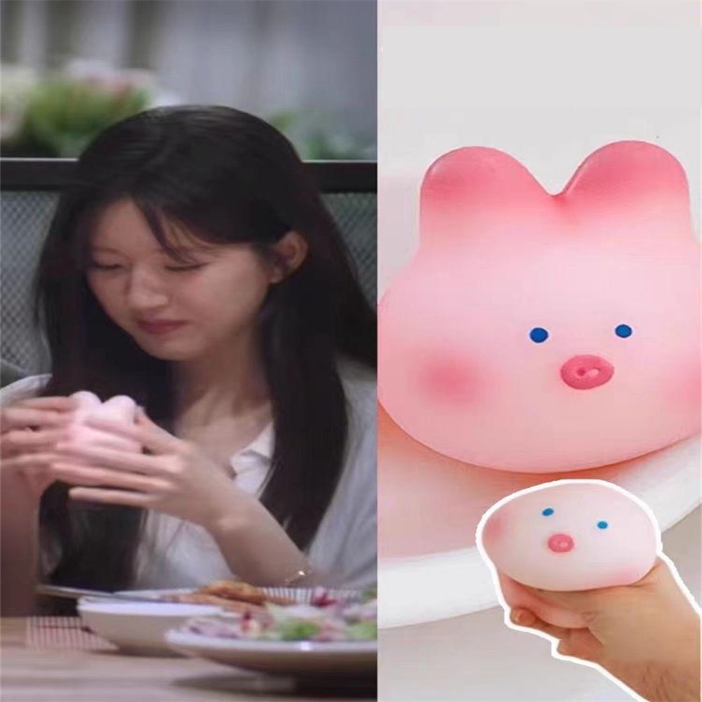Đồ Chơi Bóp Mềm Hình Chú Heo / Thỏ / Hoa Anh Đào Dễ Thương Dùng Làm Quà Tặng Cho Bạn Gái