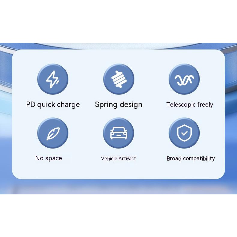 Cáp Sạc Nhanh pd20w Dạng Lò Xo Chuyên Dụng Cho Điện Thoại apple 14promax