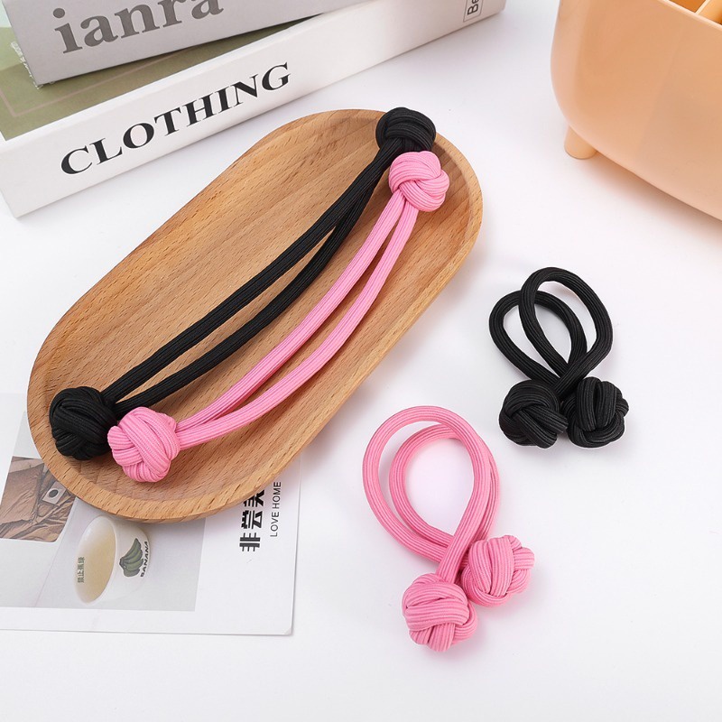 1 Dây Cột Tóc Cao Su Co Giãn Đính Bóng Lông Nhiều Màu Sắc Đơn Giản Thời Trang Cho Nữ