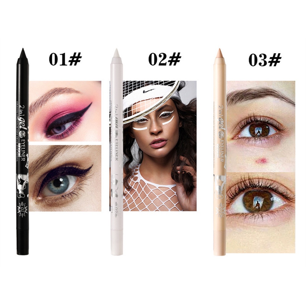 EELHOE Tft 10 Màu Bút Kẻ Mắt Lâu Trôi Sắc Tố Màu Sắc Không Thấm Nước Màu Xanh Đen Trắng Gel Kẻ Mắt Trang Điểm Mắt Mỹ Phẩm Làm Đẹp miiki_vn